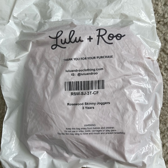 Lulu and Roo (Little Road Co) NWT NIB 3T Rosewood Skinny Joggers - Picture 2 of 2
